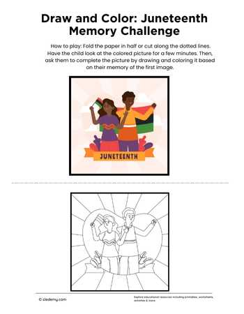 Draw and Color: Juneteenth Memory Challenge