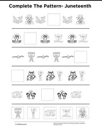 Complete The Pattern Juneteenth