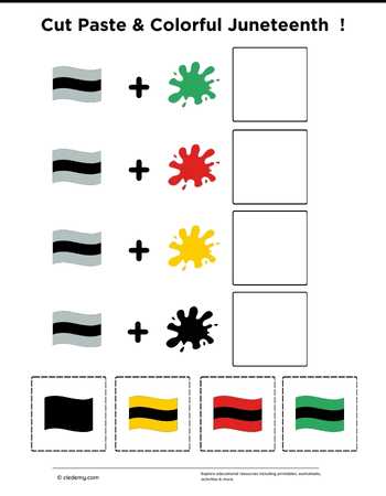 Cut Paste and Colorful Juneteenth