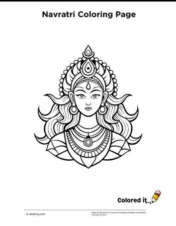 Navratri - Coloring Page