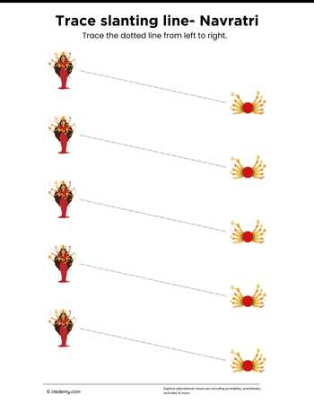 Trace Slanting Line- Navratri