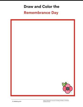 Draw and Color the Remembrance Day
