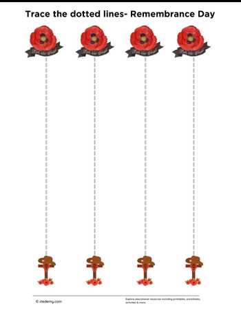 Trace Straight Line- Remembrance Day