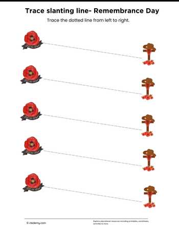 Trace Slanting Line- Remembrance Day