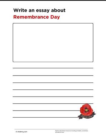 Write an Essay About Remembrance Day