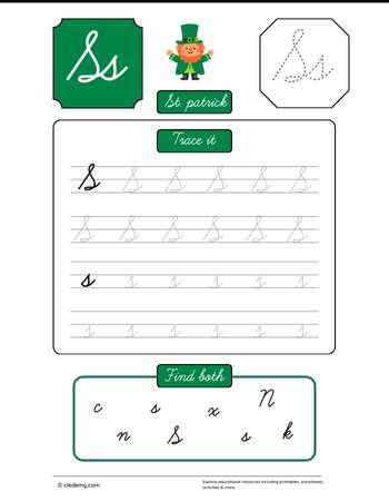 Cursive Letter S for St. Patrick