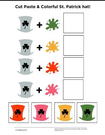 Cut Paste & Colorful St. Patrick Hat