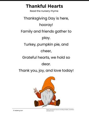 Rhyme on Thanksgiving