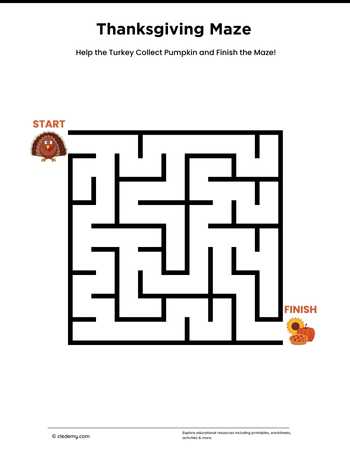 Thanksgiving Maze Game