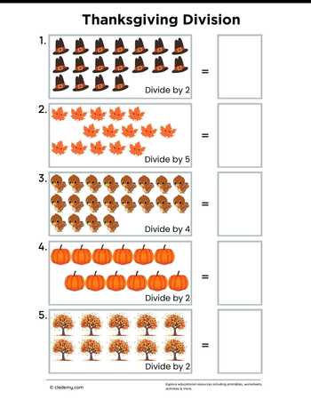 Thanksgiving Division for Kids