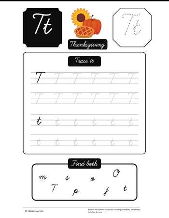 Letter Writing T for Thanksgiving