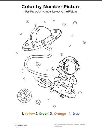 Color by Number Astronaut