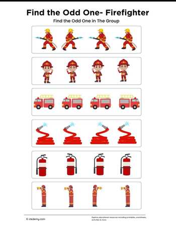Find Odd One Out Firefighter