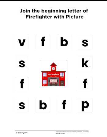 Join the Letter Matching with Firefighter