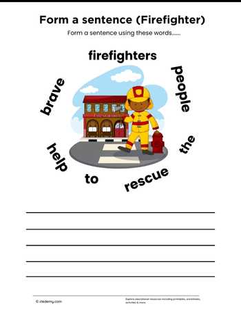 Form a sentence (Firefighter)