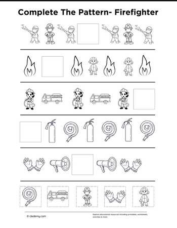 Complete The Pattern- Firefighter