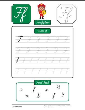 Cursive Letter F for Firefighter