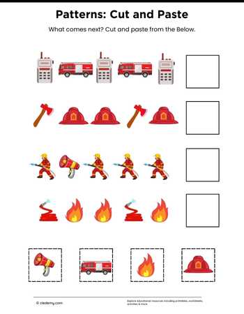 Patterns: Cut and Paste Firefighter