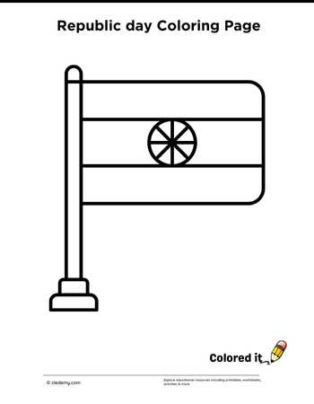 Republic Day India - Coloring Page