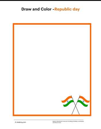 Draw and Color the Republic Day India