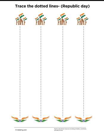 Trace Straight Line-Republic Day-India