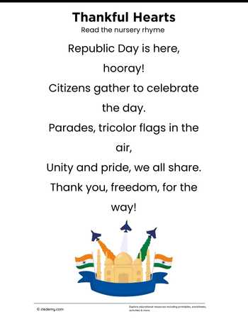 Rhyme on Republic Day- India