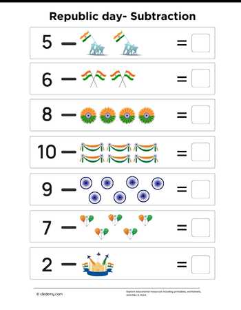 Republic Day - India Subtraction
