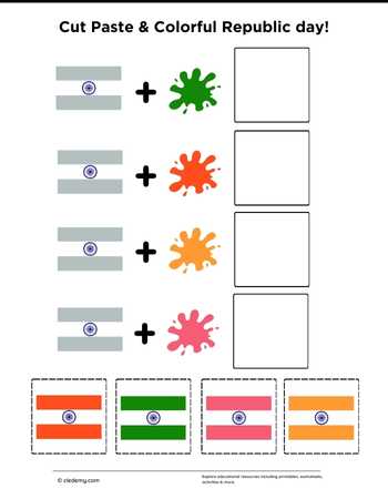 Cut Paste & Colorful Republic Day India
