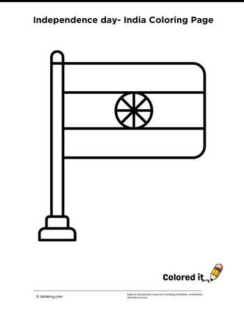 Independence Day India - Coloring Page