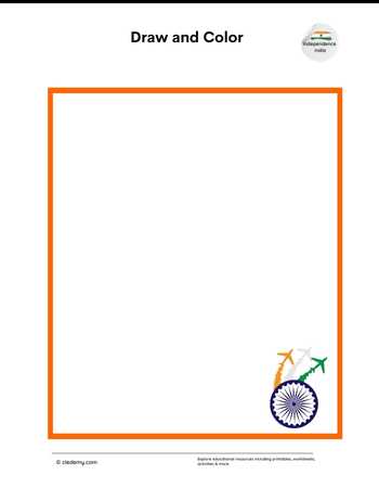 Draw and Color the Independence Day- India