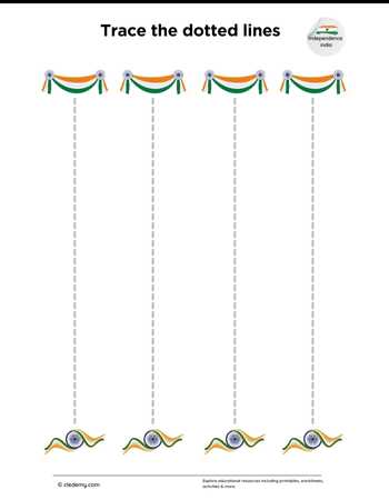 Trace Straight Line- Independence Day India