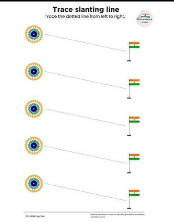 Trace Slanting Line- Independence Day India