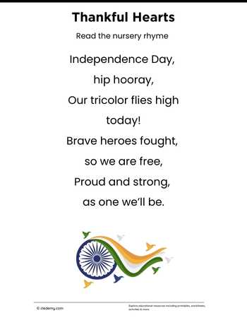 Rhyme on Independence Day- India