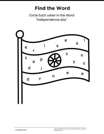 Find the word- Independence Day- India