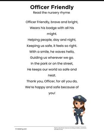 Rhyme on Police Officer