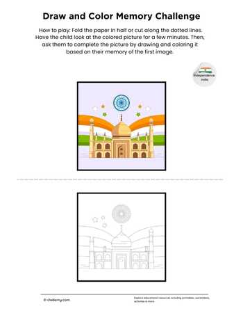 Draw and Color: Independence Day- India Memory Challenge