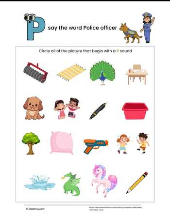 Circle the Picture- Police Officer