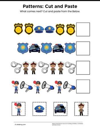 Patterns: Cut and Paste- Police Officer