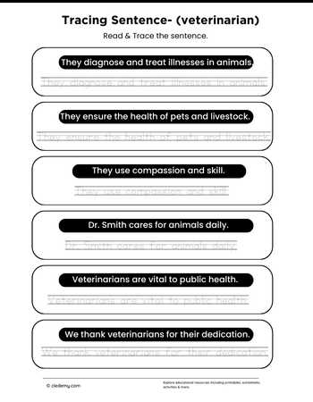 Tracing Sentence - Veterinarian
