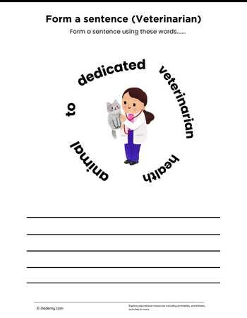 Form a sentence (Veterinarian)
