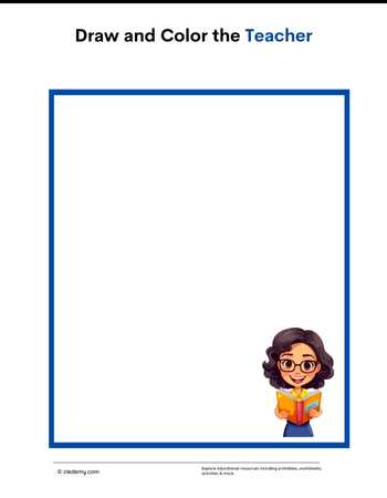 Draw and Color the Teacher
