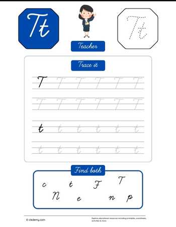 Cursive Letter T for Teacher