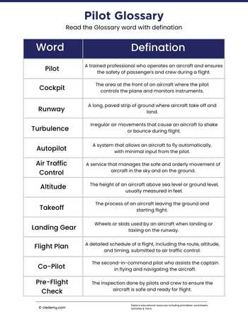 Pilot Glossary