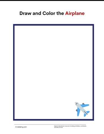 Draw and Color the Airplane
