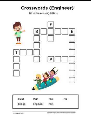 Engineer Mini Crosswords Puzzle