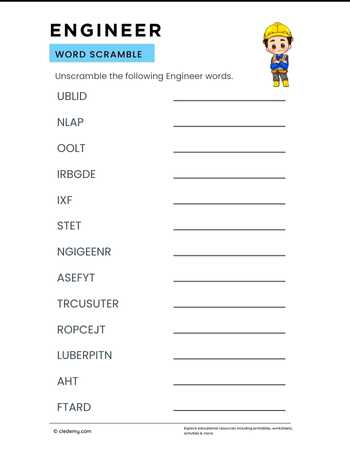 Engineer Word Scramble