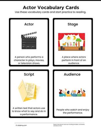 Actor Vocabulary Cards