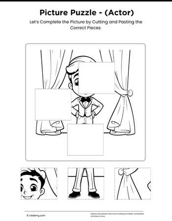 Cut & Paste Picture Puzzle- Actor