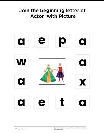 Join the Letter Matching with Actor