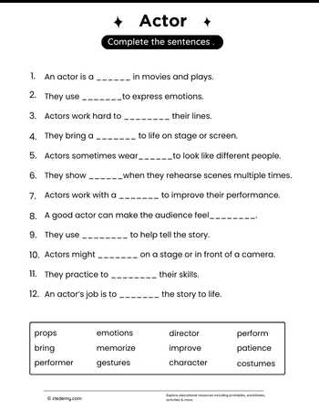 Complete Sentence Actor